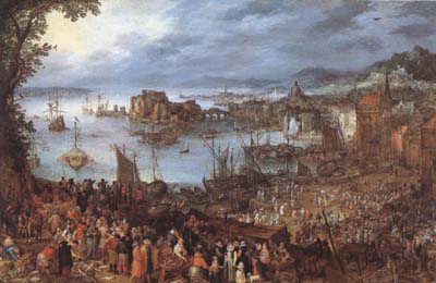 BRUEGHEL, Jan the Elder Great Fish-Market (mk08)